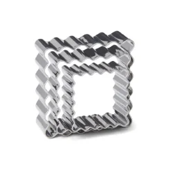 Hot Cerf Dellier Emporte-pièces Petit biscuit carrés assortis inox (x3)