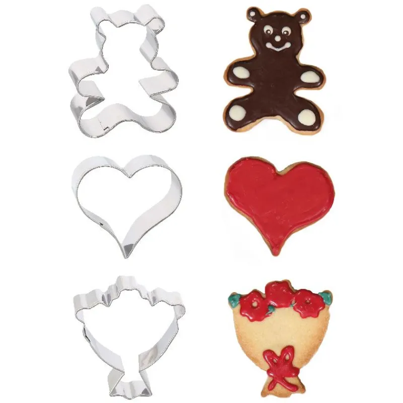 Clearance Cerf Dellier Emporte-pièces Saint Valentin assortis (x3)