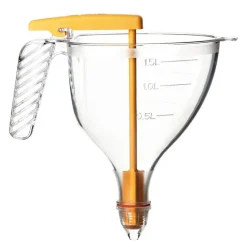 Clearance Cerf Dellier Entonnoir gradué à piston copolyester transparent avec support et 4 douilles - 1,5 L