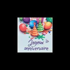 New Cerf Dellier Etiquette adhésive "Joyeux Anniversaire" (x500)