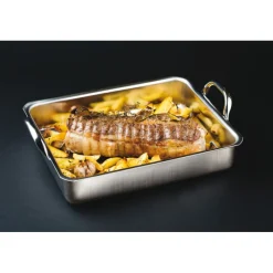 Clearance Cerf Dellier Excellence inox plaque à rôtir à anses 40x32 cm
