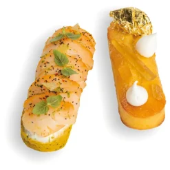 Hot Cerf Dellier Exoglass 48 tartelettes oblong spécial fonceuse à pâte 13x4 cm