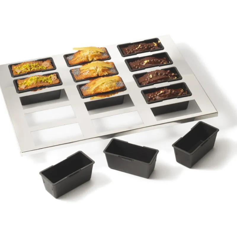 Outlet Cerf Dellier Exoglass plaque inox 400x300 de 15 cakes 9x4x4 cm