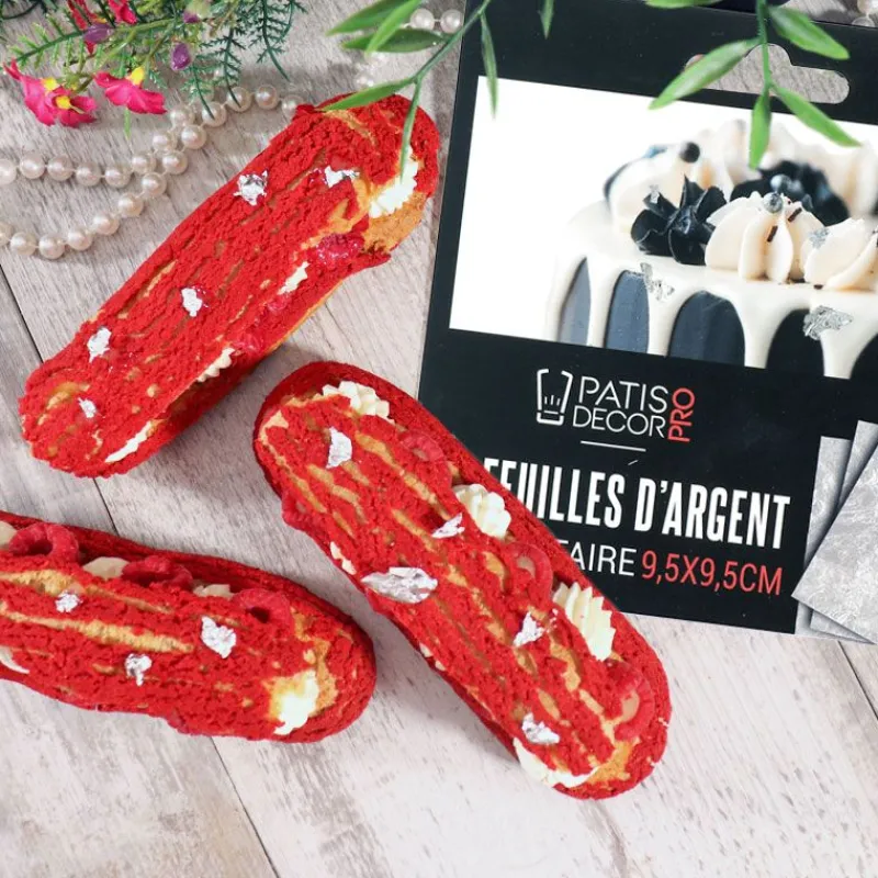 Cerf Dellier Feuilles d'argent alimentaire (x10)