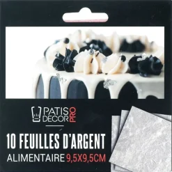 Cerf Dellier Feuilles d'argent alimentaire (x10)