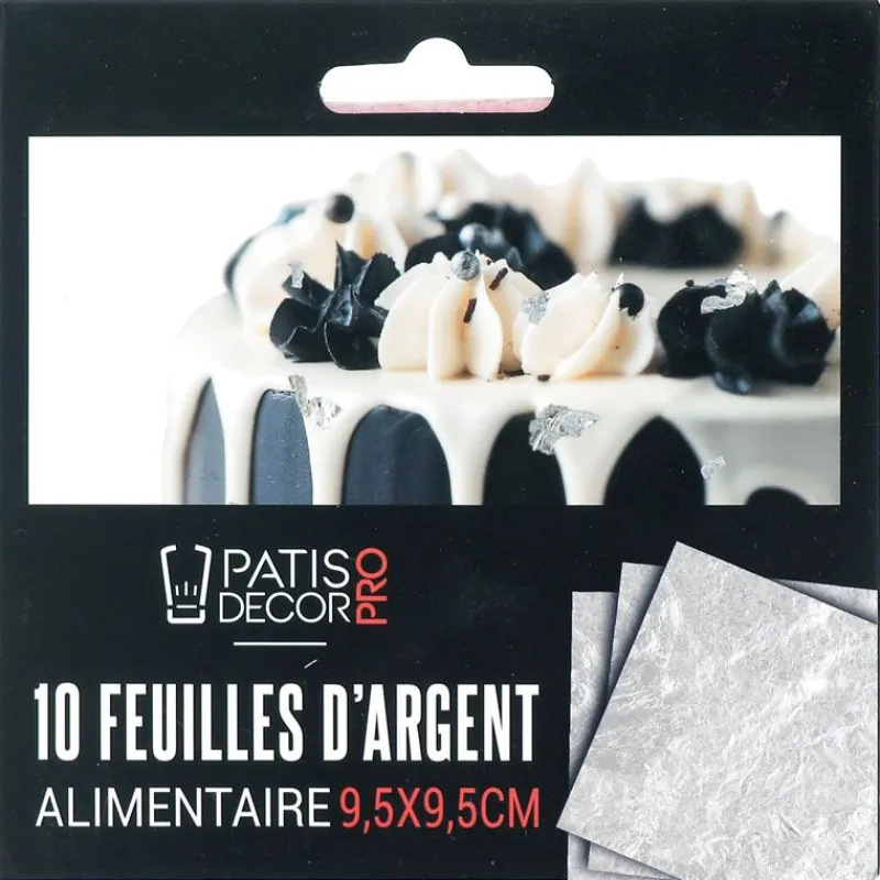 Cerf Dellier Feuilles d'argent alimentaire (x10)