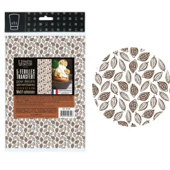Discount Cerf Dellier Feuilles transfert cabosses de cacao (x5)