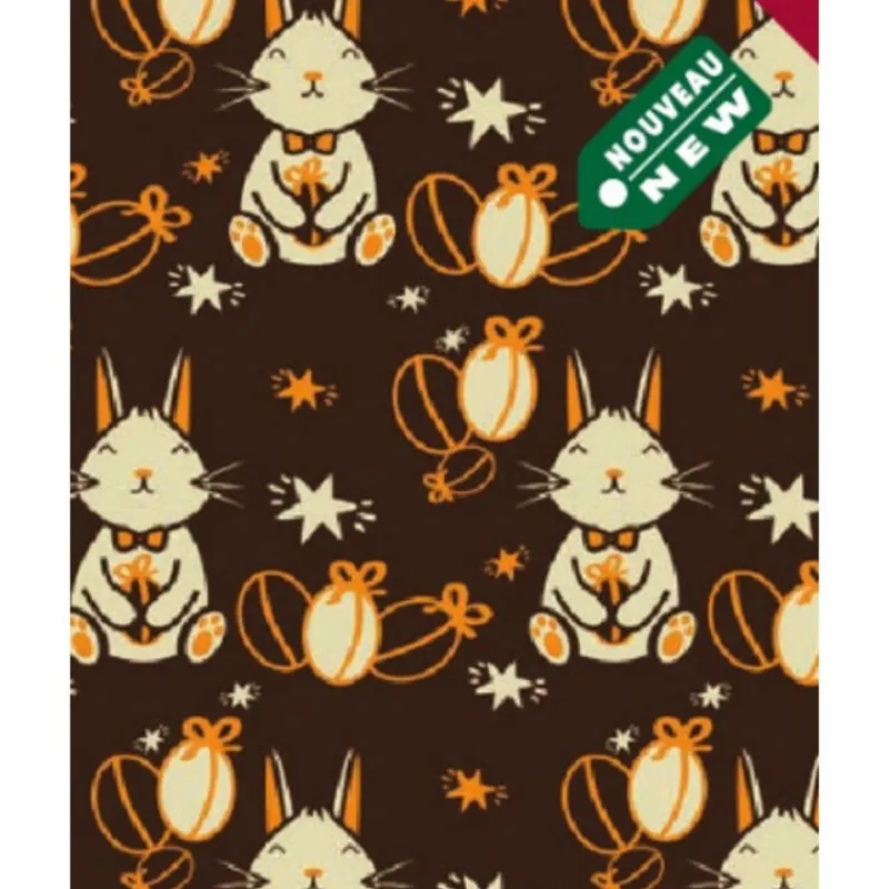 Sale Cerf Dellier Feuilles transfert chocolat Lapin (x10)