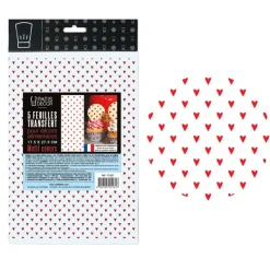 Outlet Cerf Dellier Feuilles transfert Coeurs (x5)