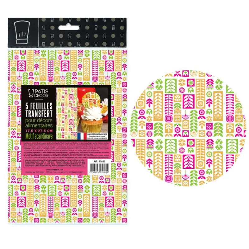 Sale Cerf Dellier Feuilles transfert Scandinave (x5)