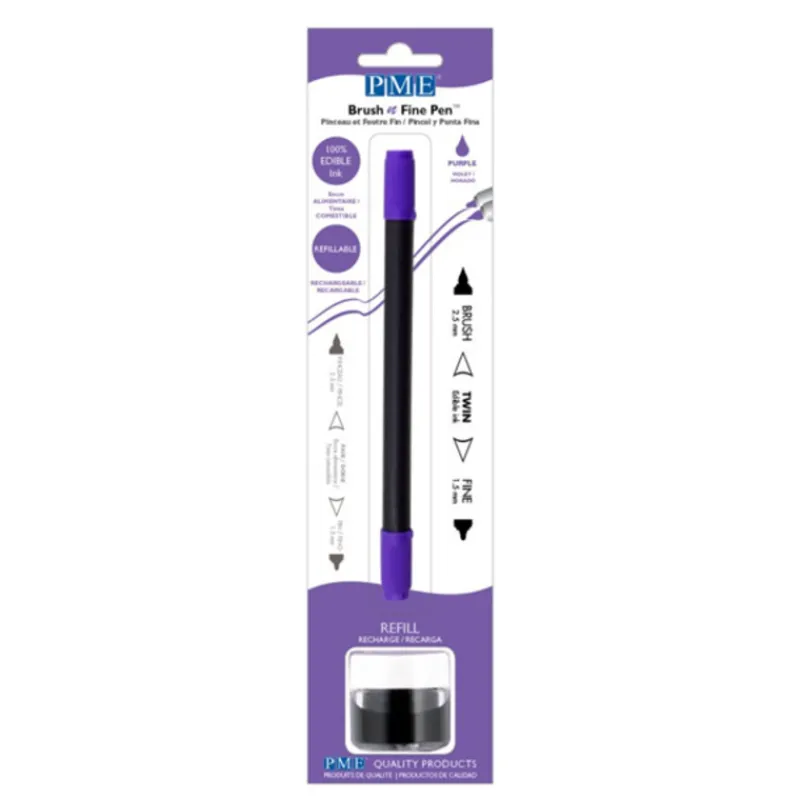 Hot Cerf Dellier Feutre et pinceau alimentaire violet PME