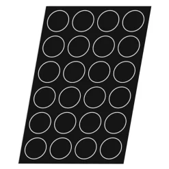 Sale Cerf Dellier Flexipan 60x40 plaque de 24 brioches rondes lisses 7,9 cm