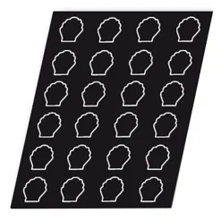 Outlet Cerf Dellier Flexipan 60x40 plaque de 24 coquilles saint jacques 8x7,5 cm