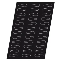 Hot Cerf Dellier Flexipan 60x40 plaque de 36 cuillères 9x2,8 cm