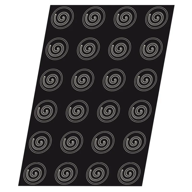 Hot Cerf Dellier Flexipan 60x40 plaque de 24 demi- sphères spirales 3,6 cm