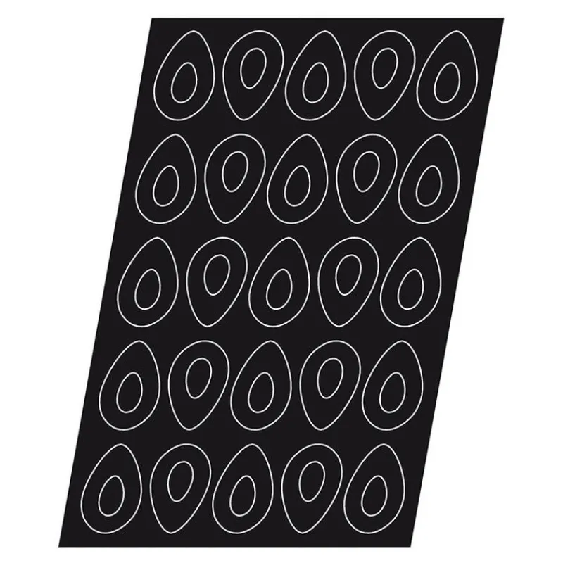 Clearance Cerf Dellier Flexipan 60x40 plaque de 25 demi-oeufs savarins 9,5x6 cm