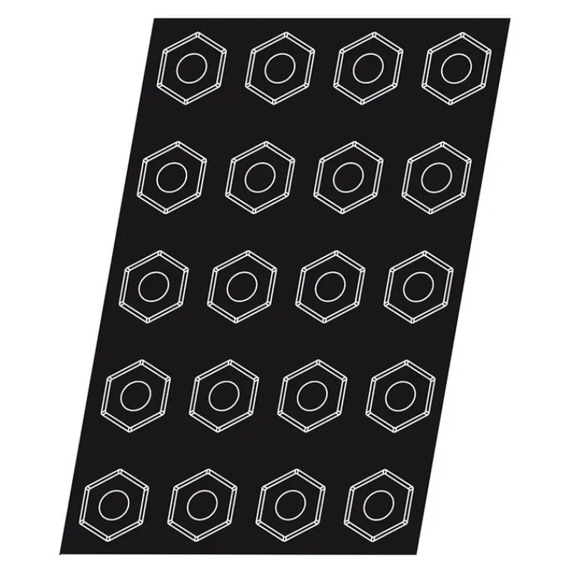 Clearance Cerf Dellier Flexipan 60x40 plaque de 20 hexagones 8 cm