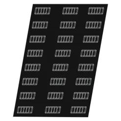 New Cerf Dellier Flexipan 60x40 plaque de 24 lingots cannelés 10,6x4,6x2,5 cm