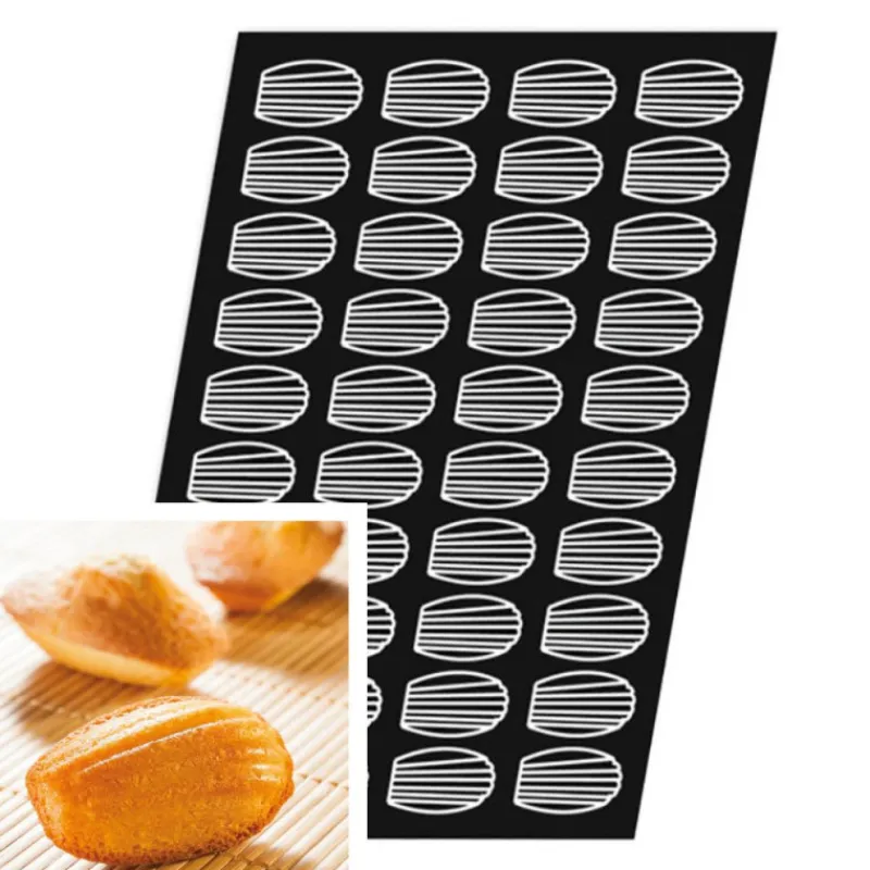 Online Cerf Dellier Flexipan 60x40 plaque de 40 madeleines 7,8x4,7 cm