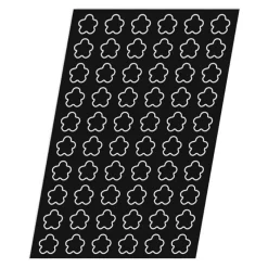 Hot Cerf Dellier Flexipan 60x40 plaque de 60 mini-charlottes 3,5x1,5 cm