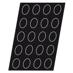 Discount Cerf Dellier Flexipan 60x40 plaque de 64 ovales 5,7x3,5 cm