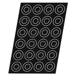 New Cerf Dellier Flexipan 60x40 plaque de 24 tartelettes fond de pâte 8x2 cm