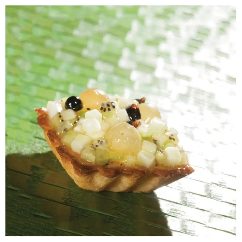 New Cerf Dellier Flexipan 60x40 plaque de 24 tartelettes carrées cannelées 7,8 cm