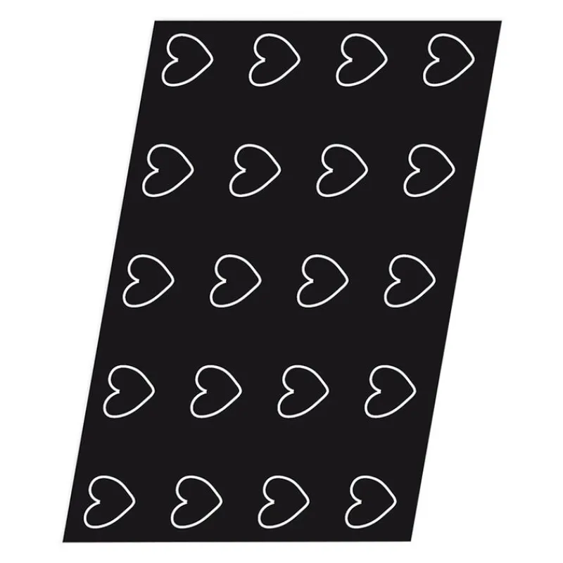 Clearance Cerf Dellier Flexipan 60x40 plaque de:20 coeurs galbés 7,5x6,5 cm