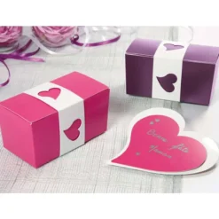 Clearance Cerf Dellier Fourreau motif coeur blanc pour ballotin 500g (x50)