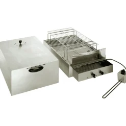 New Cerf Dellier Fumoir inox  2 étages pour fumage à froid 71,5 x 41,5 x 36 cm