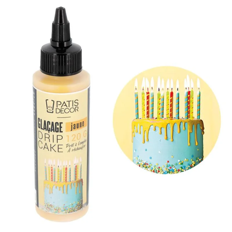 Hot Cerf Dellier Glaçage pour drip cake jaune 120 g