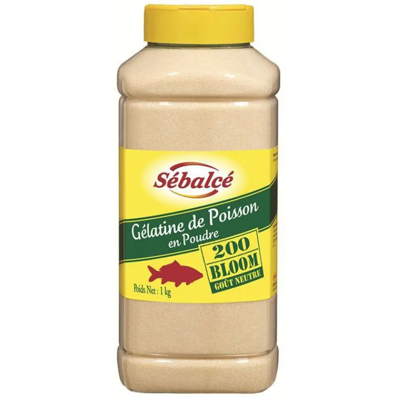 Sale Cerf Dellier Gélatine poisson en poudre 200 Bloom 1kg Sébalcé