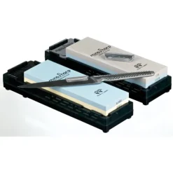 Clearance Cerf Dellier Global kit pierre à aiguiser ""duo"" à eau grain gros/moyen