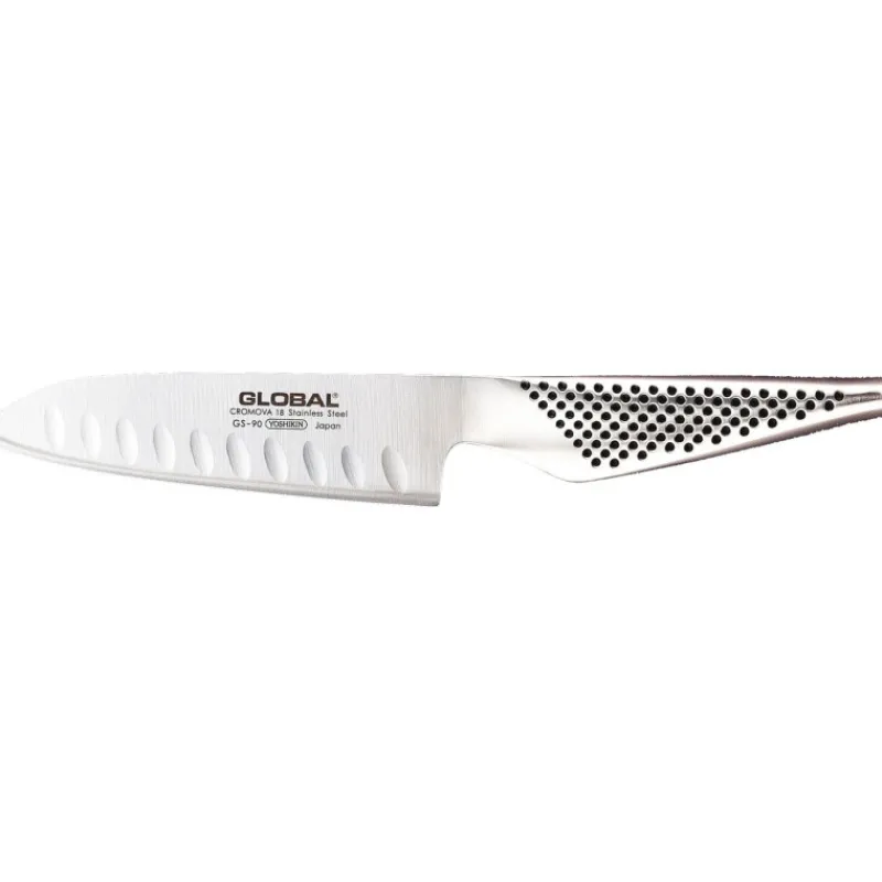Hot Cerf Dellier Global série GS couteau santoku alvéolé GS90 13 cm