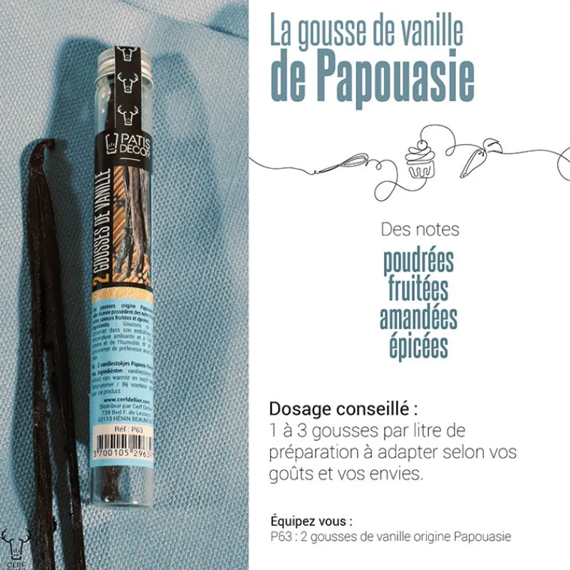 New Cerf Dellier Gousse de Vanille Papouasie (x2)