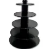 Outlet Cerf Dellier Grand présentoir cupcakes noir rond - hauteur 55 cm
