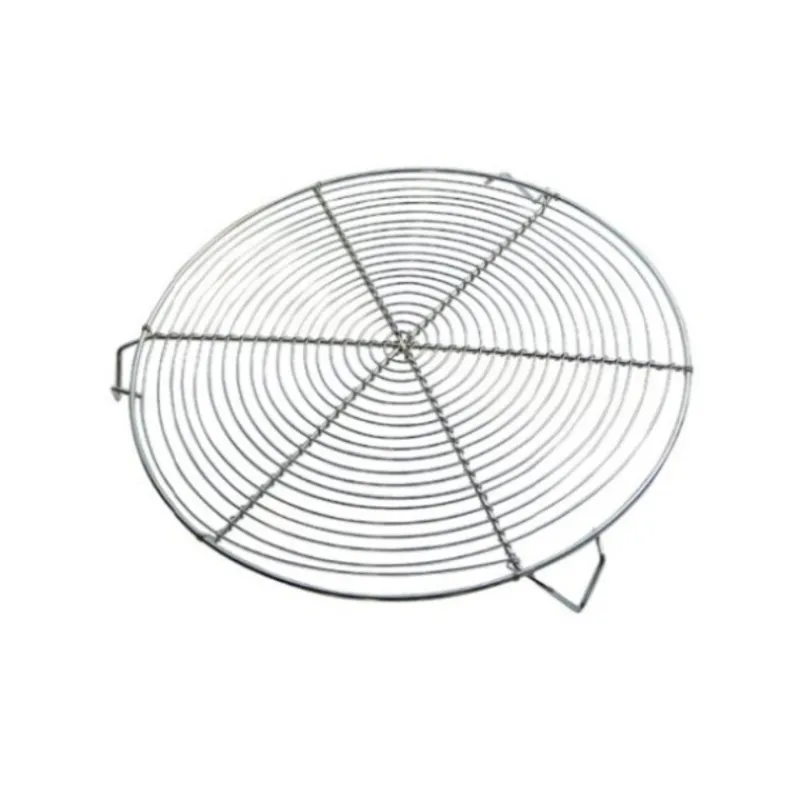 New Cerf Dellier Grille à pâtisserie ronde nickelée avec pieds 28 cm