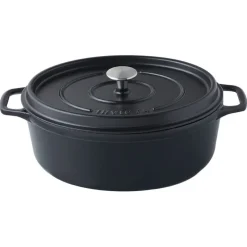 New Cerf Dellier Invicta mijoteuse ovale noire 31 x 26 cm
