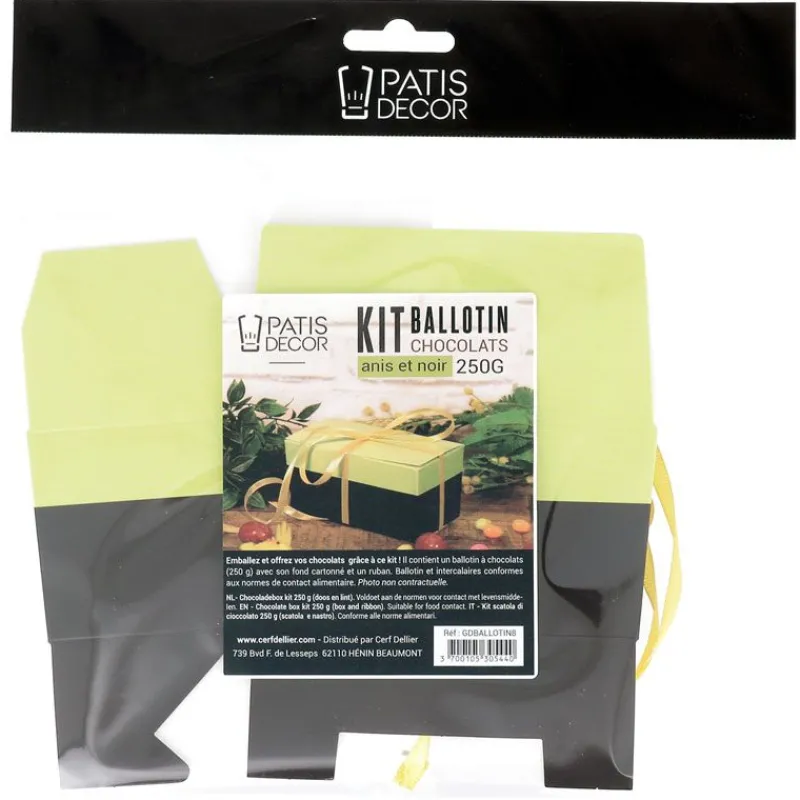 New Cerf Dellier Kit ballotin chocolats anis / noir 500 g