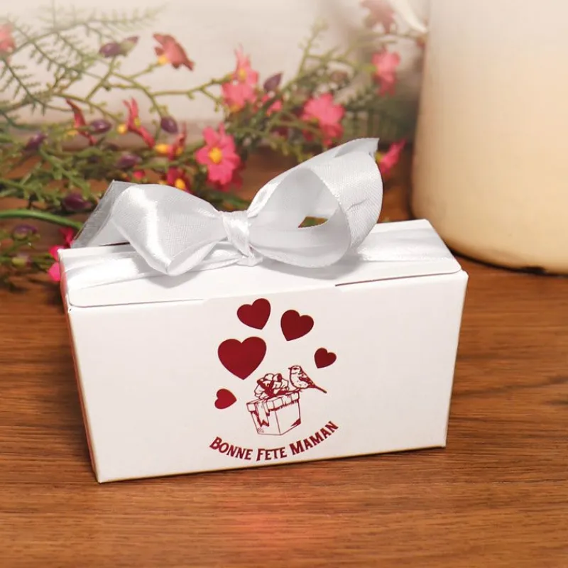 Best Cerf Dellier Kit ballotin chocolats blanc "Bonne fête maman"