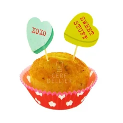 Sale Cerf Dellier Kit déco cupcakes Coeurs Rouges