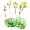 Online Cerf Dellier Kit déco cupcakes Pâques vichy vert