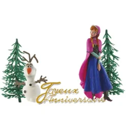 Online Cerf Dellier Kit décor gâteau Anna et Olaf