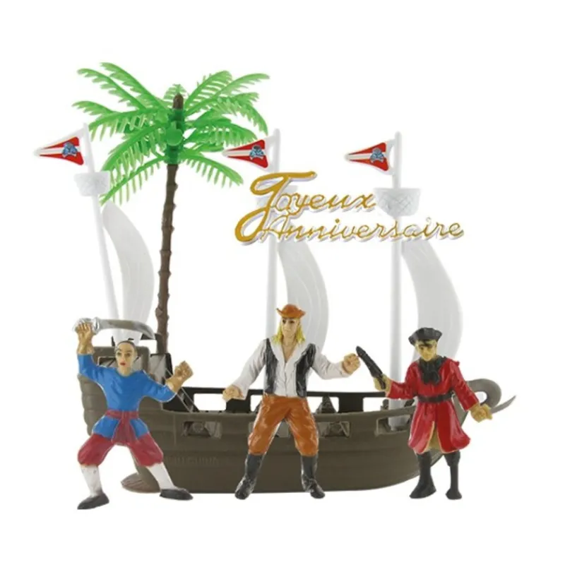 Best Cerf Dellier Kit décor gâteau bateau de pirates