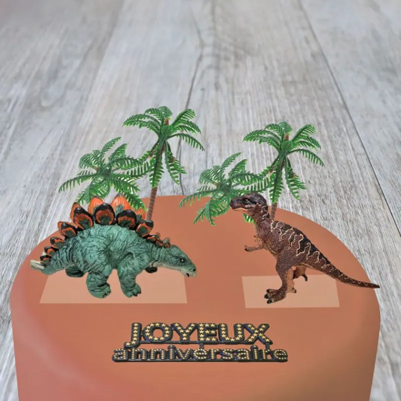 Hot Cerf Dellier Kit décor gâteau Dinosaures