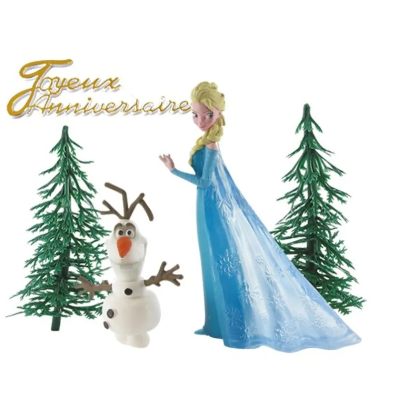 Online Cerf Dellier Kit décor gâteau Elsa et Olaf