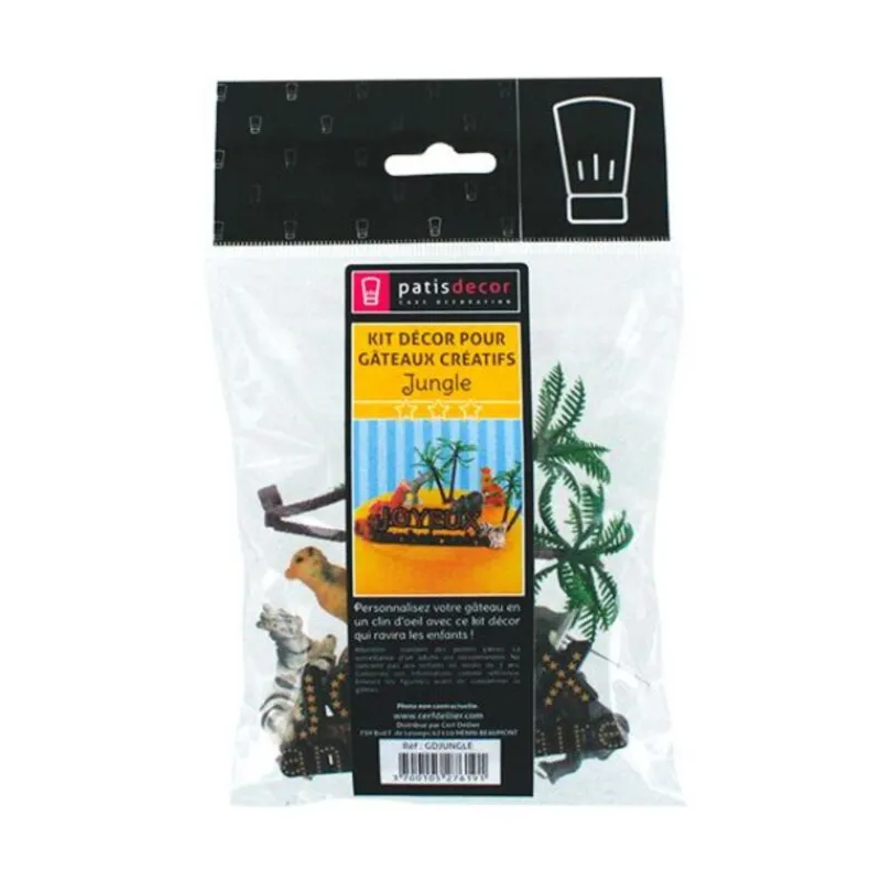Outlet Cerf Dellier Kit Décor Gâteau Jungle