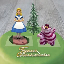 Cerf Dellier Kit décor gâteau Petite fille dans un monde merveilleux