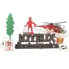 Cerf Dellier Kit décor Gâteau Pompiers