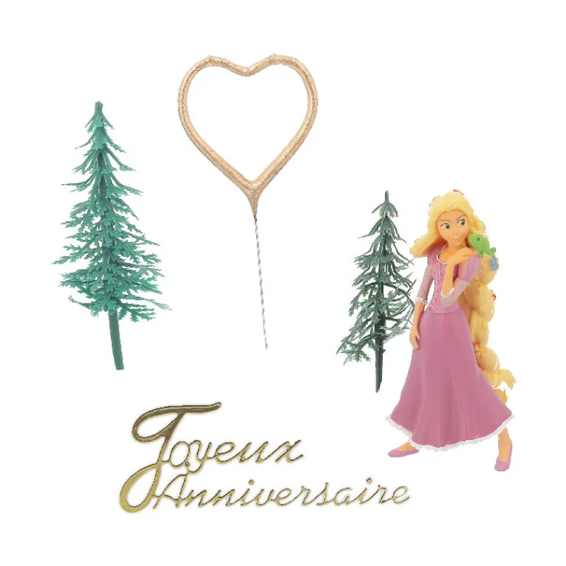 Outlet Cerf Dellier Kit décor gâteau Princesse aux longs cheveux